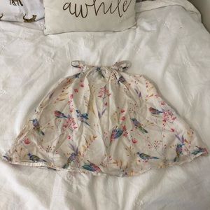 CUTE Gap flowy dress watercolor bird print ✨